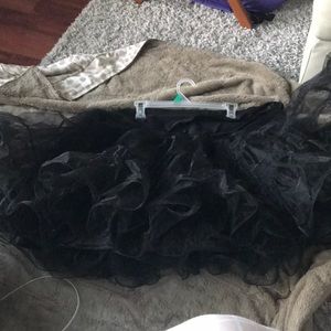 Plus size black tutu petticoat.